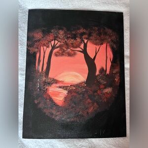Sunset Forest Canvas Art